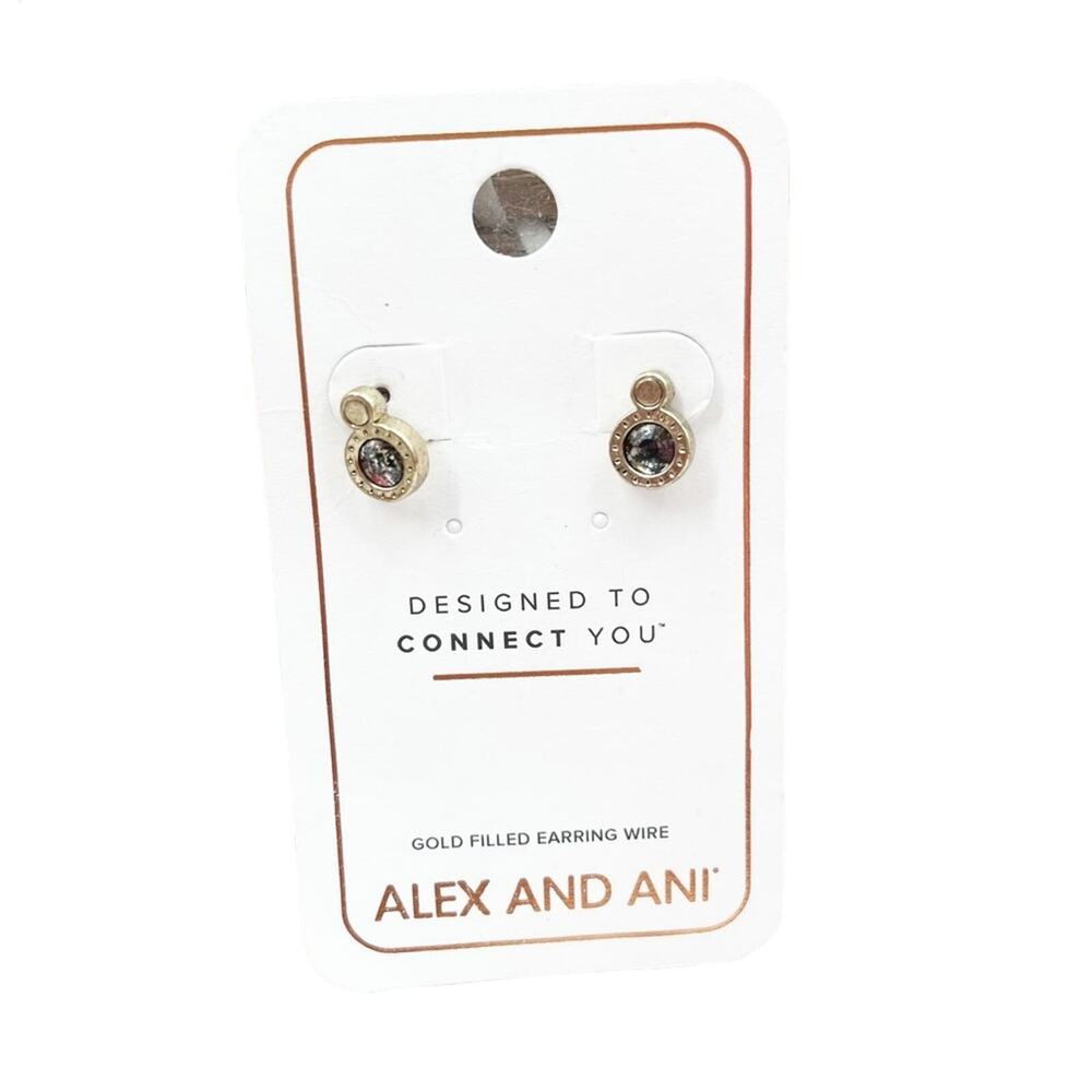 ALEX AND ANI Stud Earrings Jewelry Precious Stone Providence Collection NWT